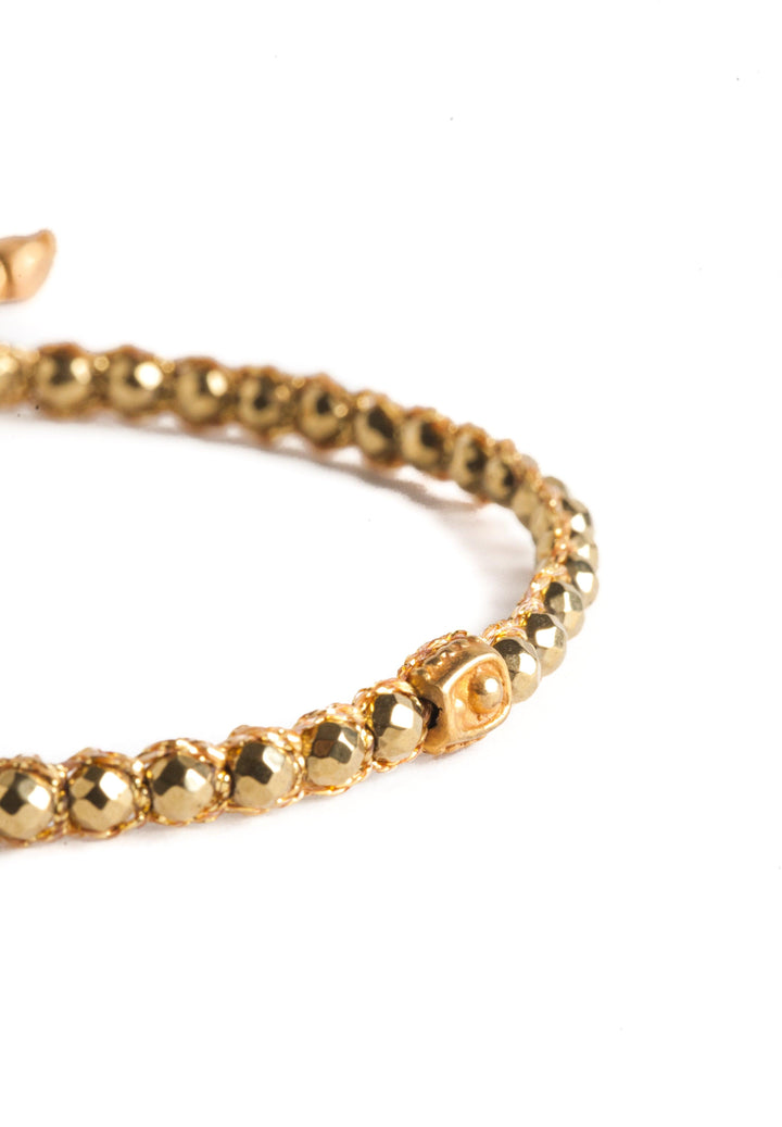 Pyrite Crystal Bracelet | Gold