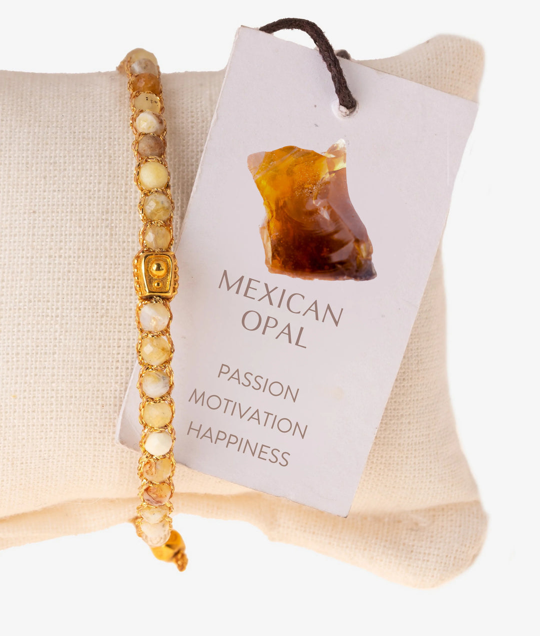 Mexican Opal Crystal Bracelet | Gold