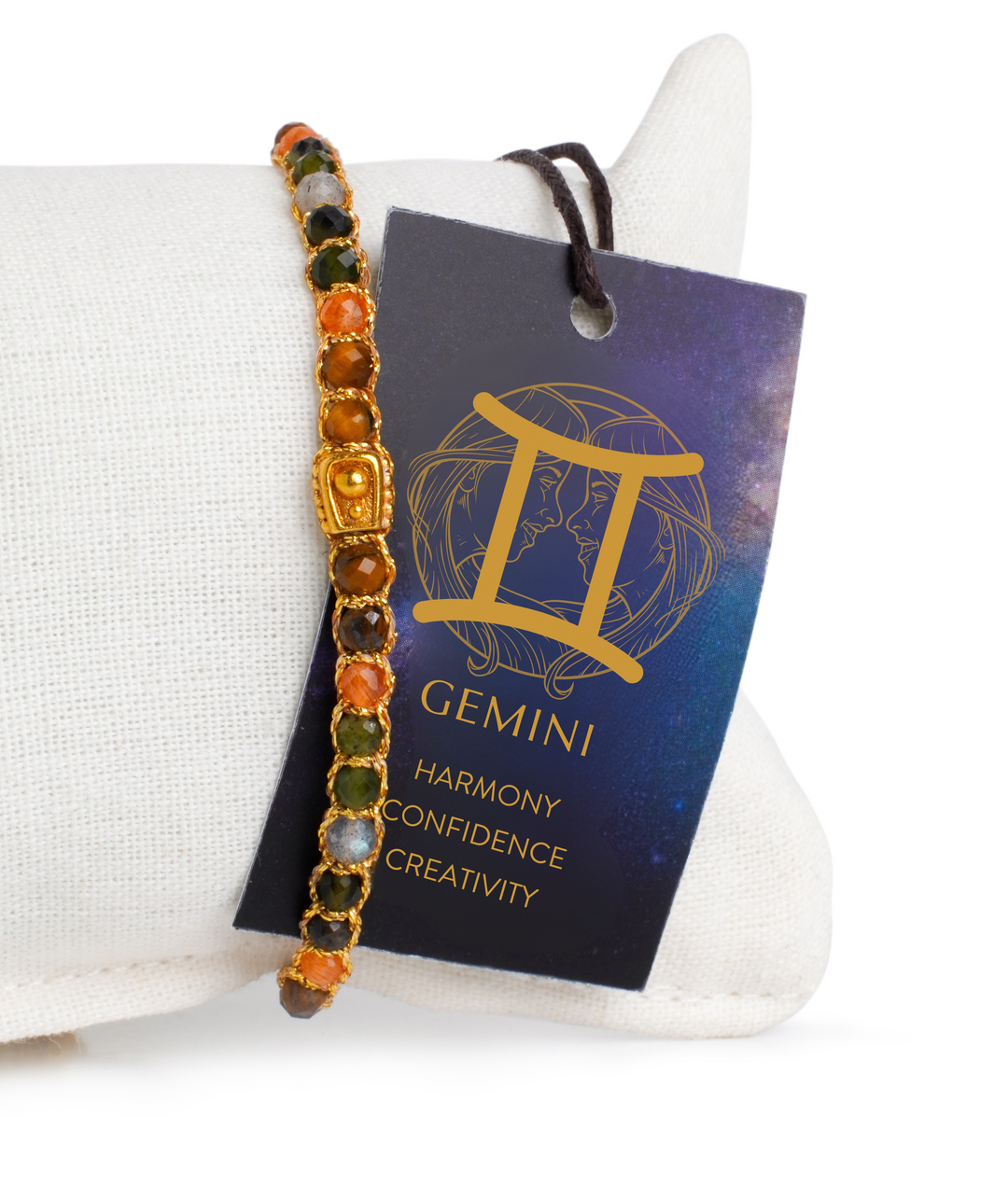 Gemini Crystal Zodiac Bracelet | Gold