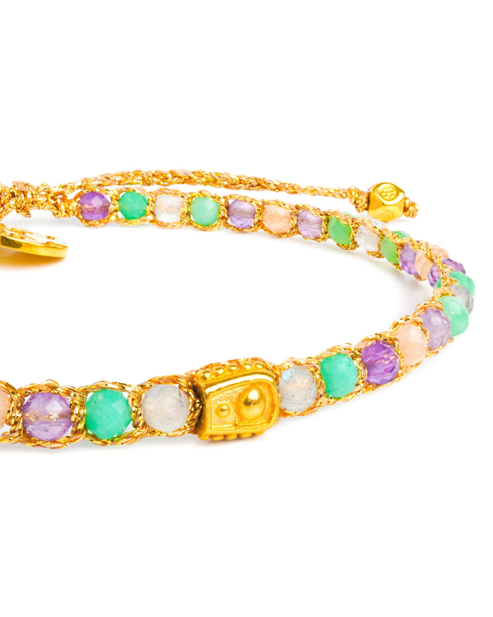 Aries Crystal Zodiac Bracelet | Gold