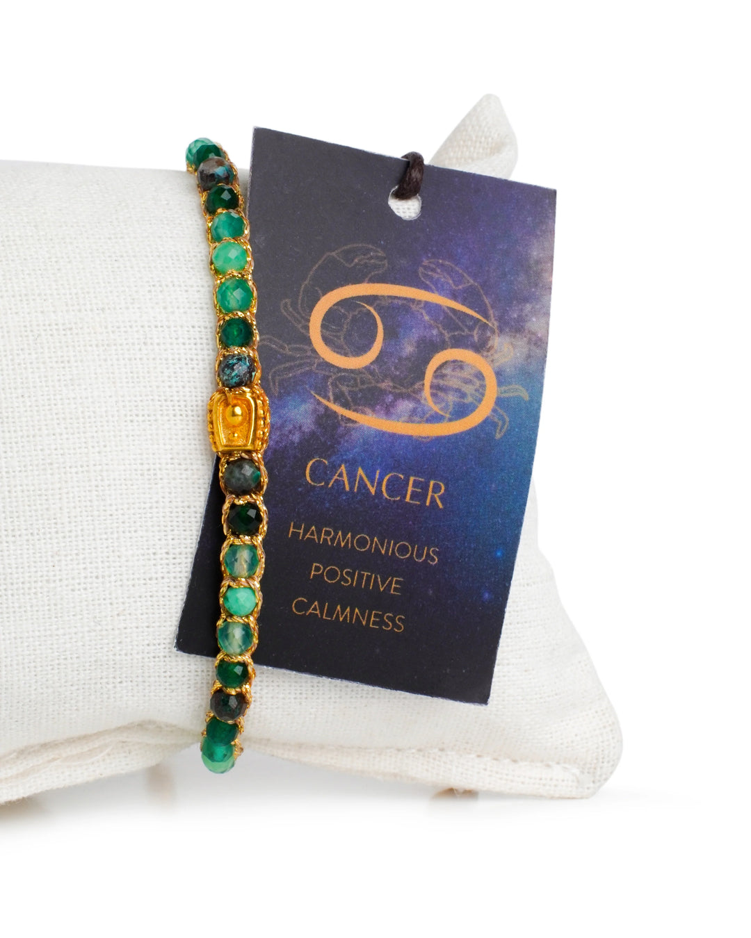 Cancer Crystal Zodiac Bracelet | Gold