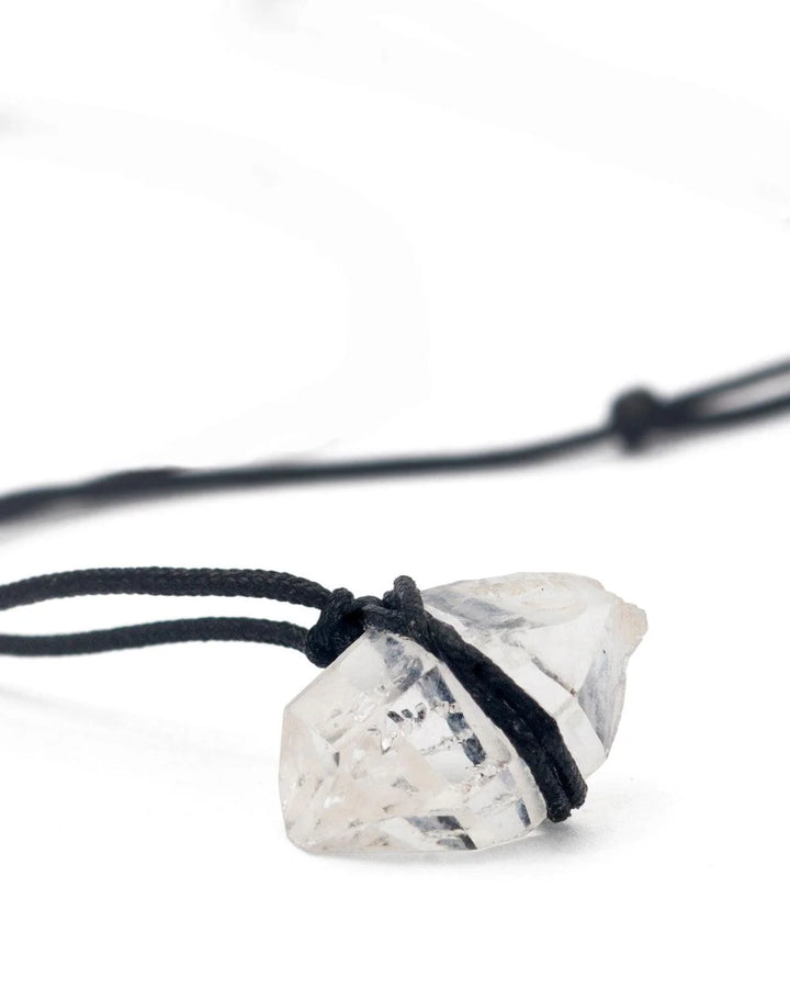 Clear Herkimer Diamond Quartz Crystal Necklace