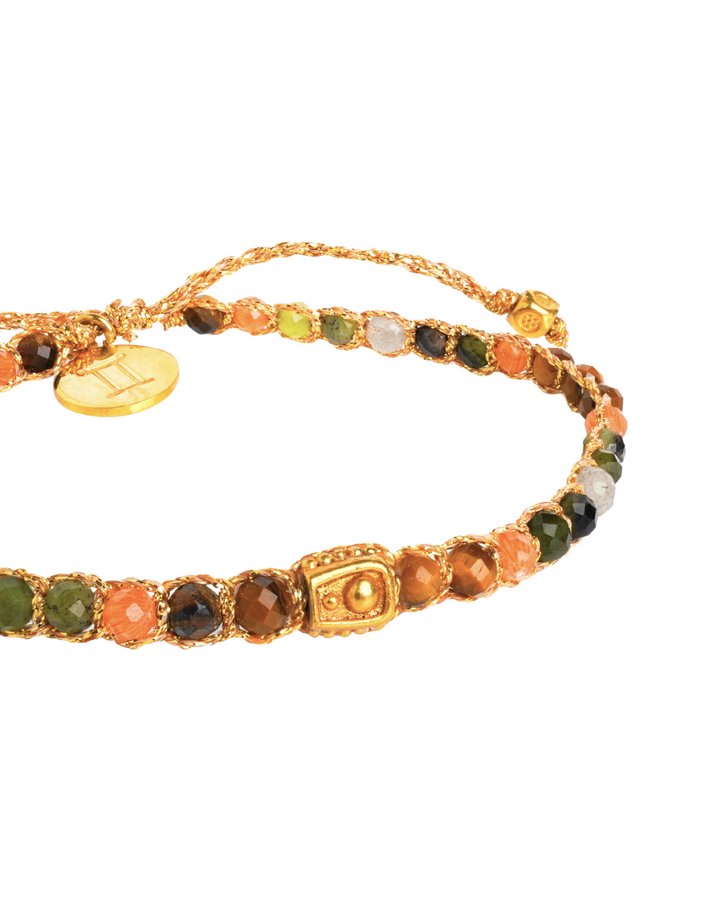 Gemini Crystal Zodiac Bracelet | Gold