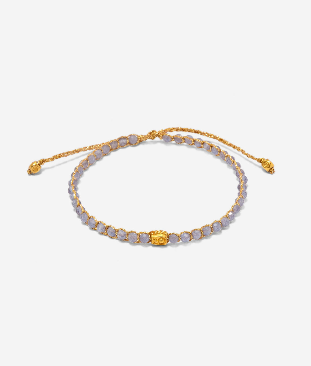 Lavender Crystal Bracelet | Gold