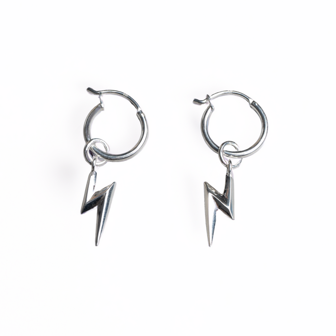 Lightning Bolt Earrings | Sterling Silver