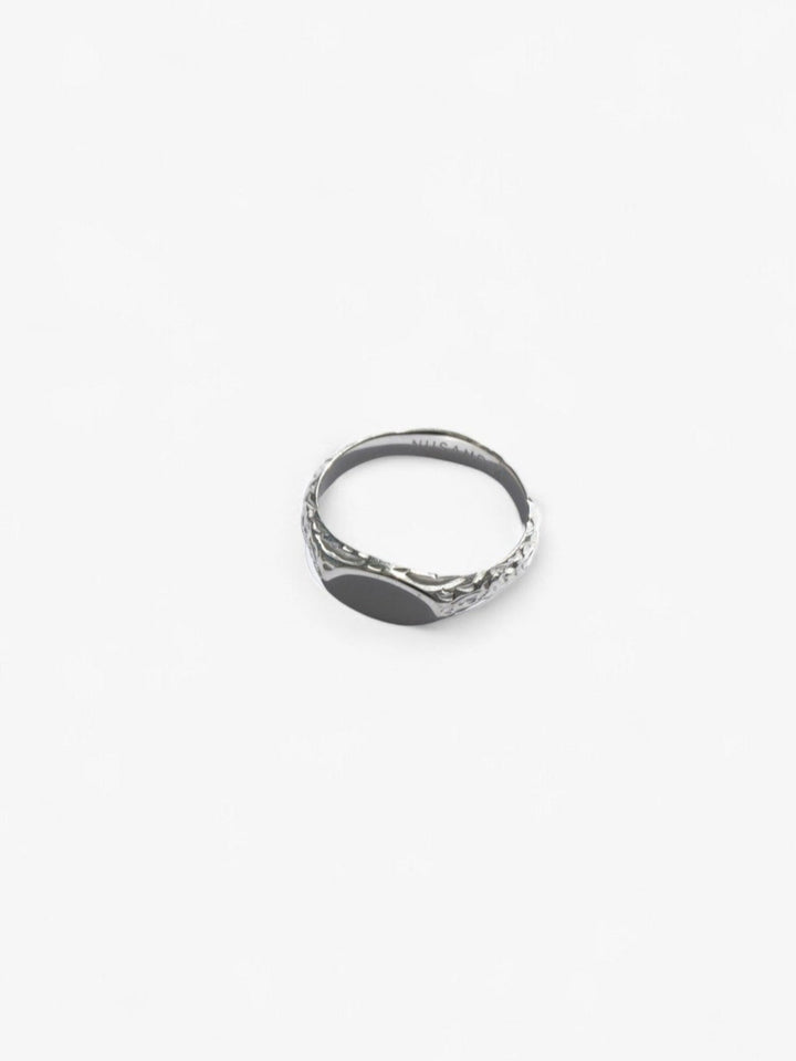 Mirrored Signet Ring | Sterling Silver - Shiny