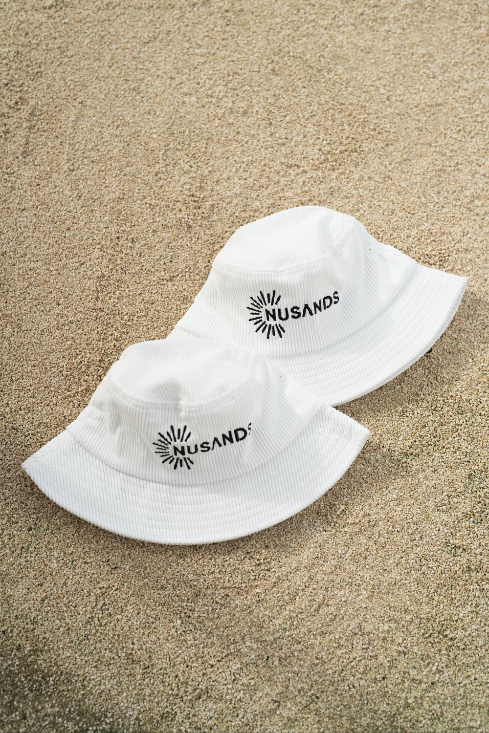 White bucket hat, sun protection, corduroy hat, sun accessories