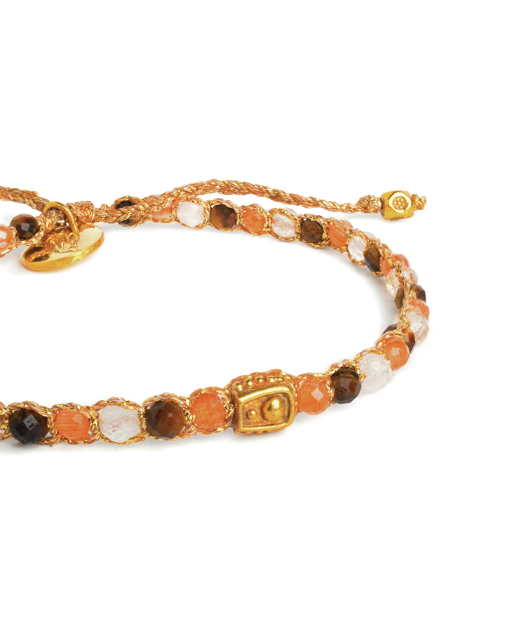 Virgo Crystal Zodiac Bracelet | Gold