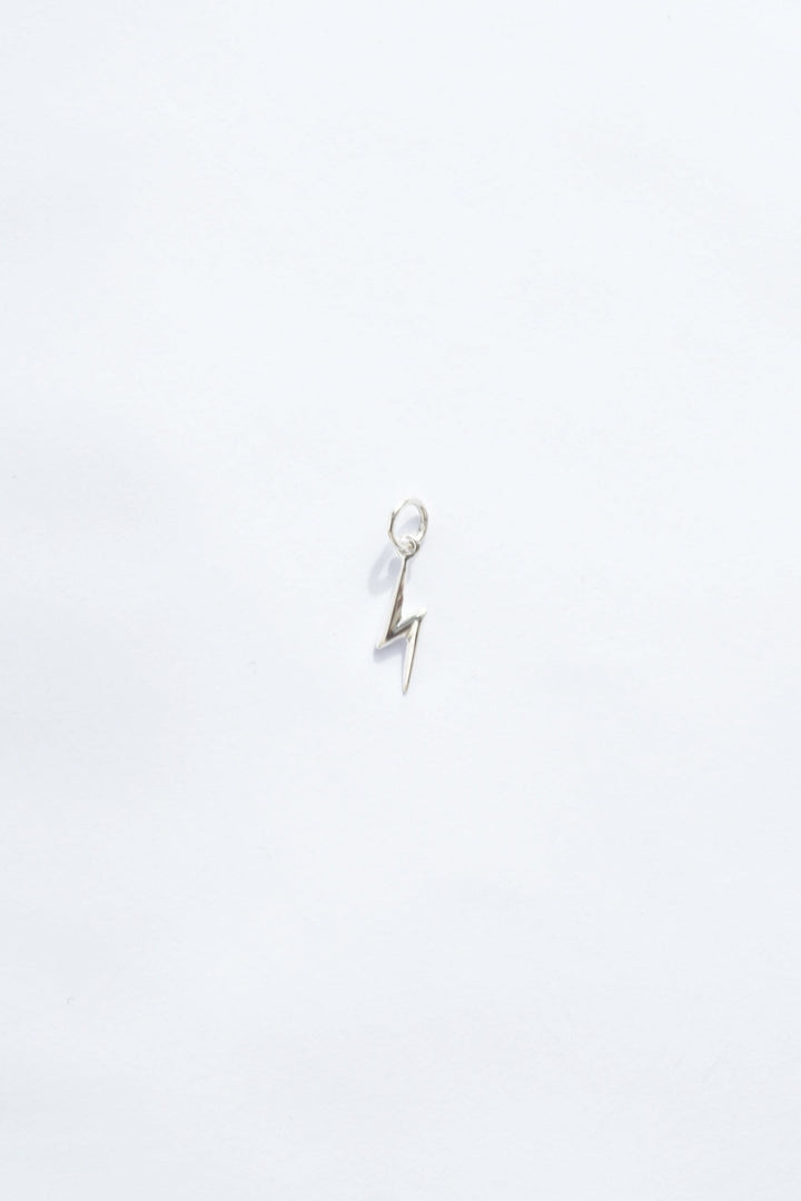 sterling silver lightning bolt necklace charm zoomed out